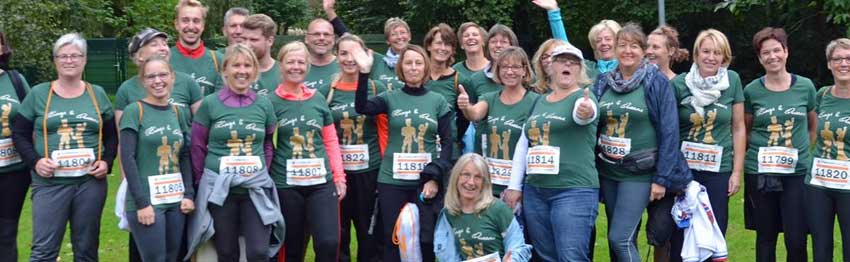 Ein Teil unseres Teams auf dem Firmenlauf in Bonn im Jahr 2017
