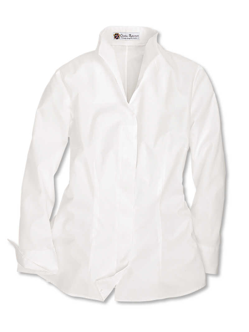Damenbluse mit Kelchkragen