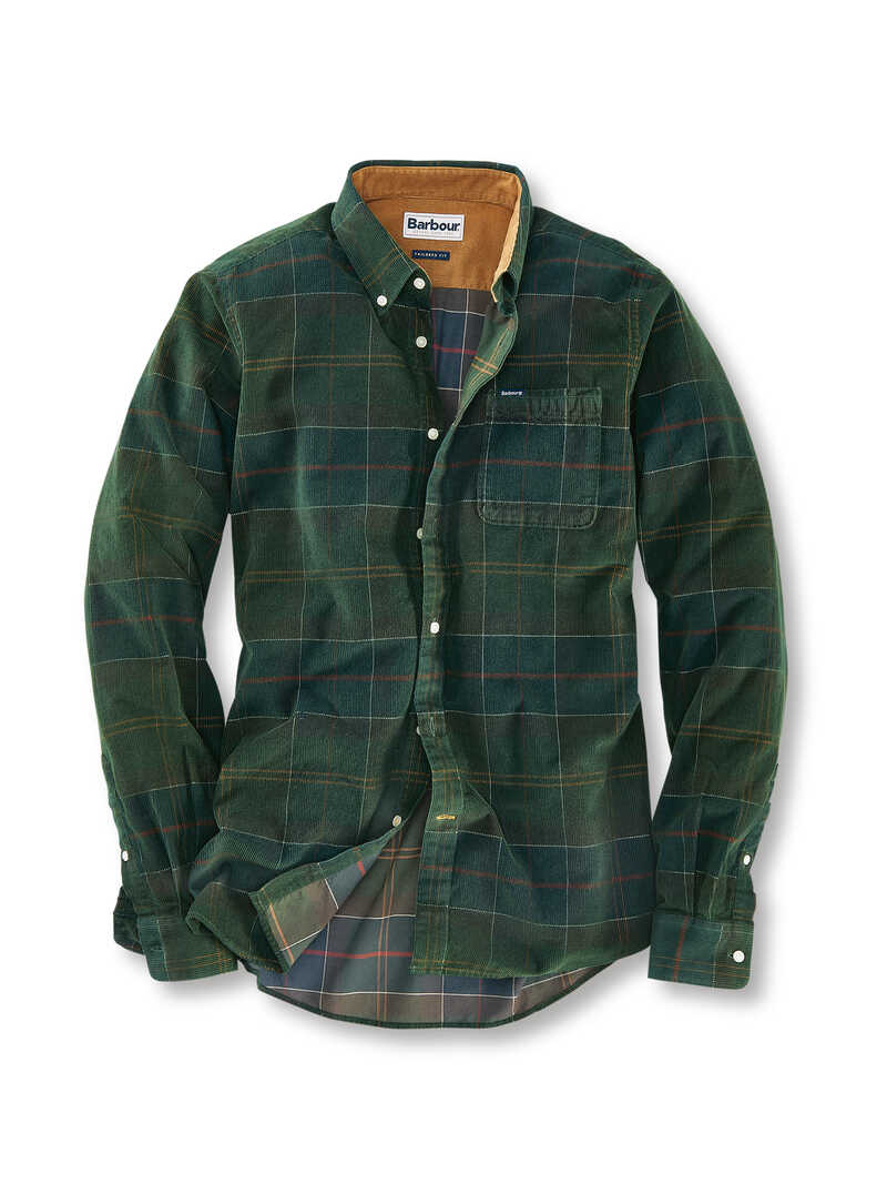 Cordhemd im Barbour Tartan