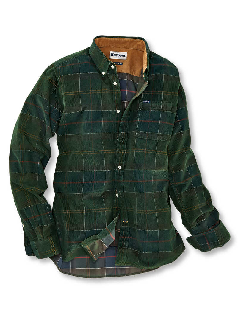 Cordhemd im Barbour Tartan