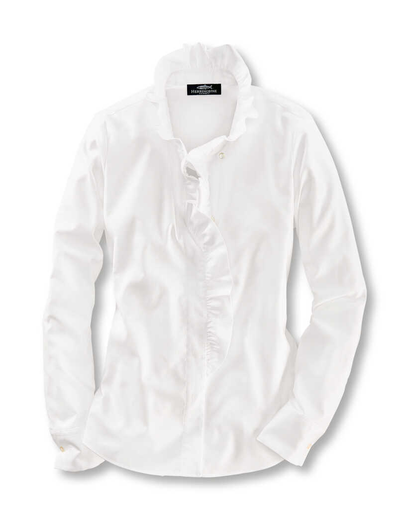 Rschenbluse 'Florence' aus Oxfordgewebe