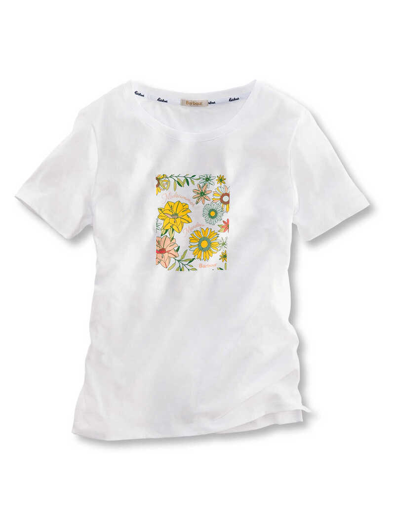 Weies Damen-T-Shirt Midsummer Meadow