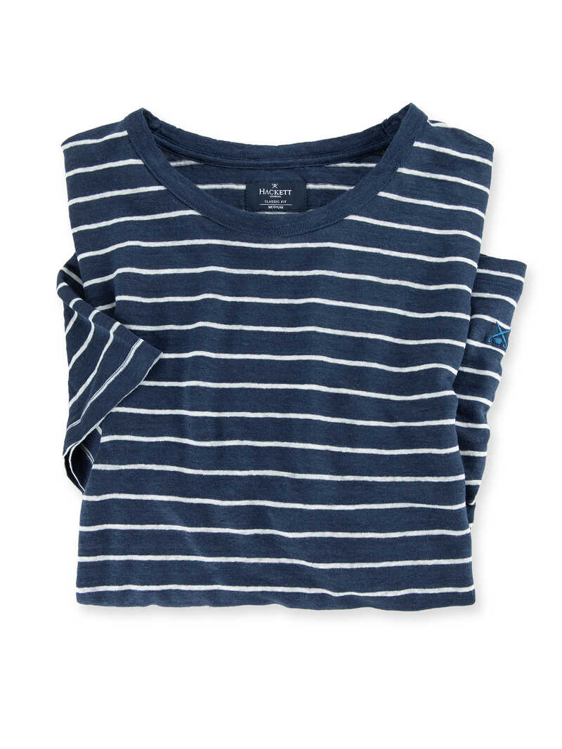 Streifenshirt fr Herren aus Leinen