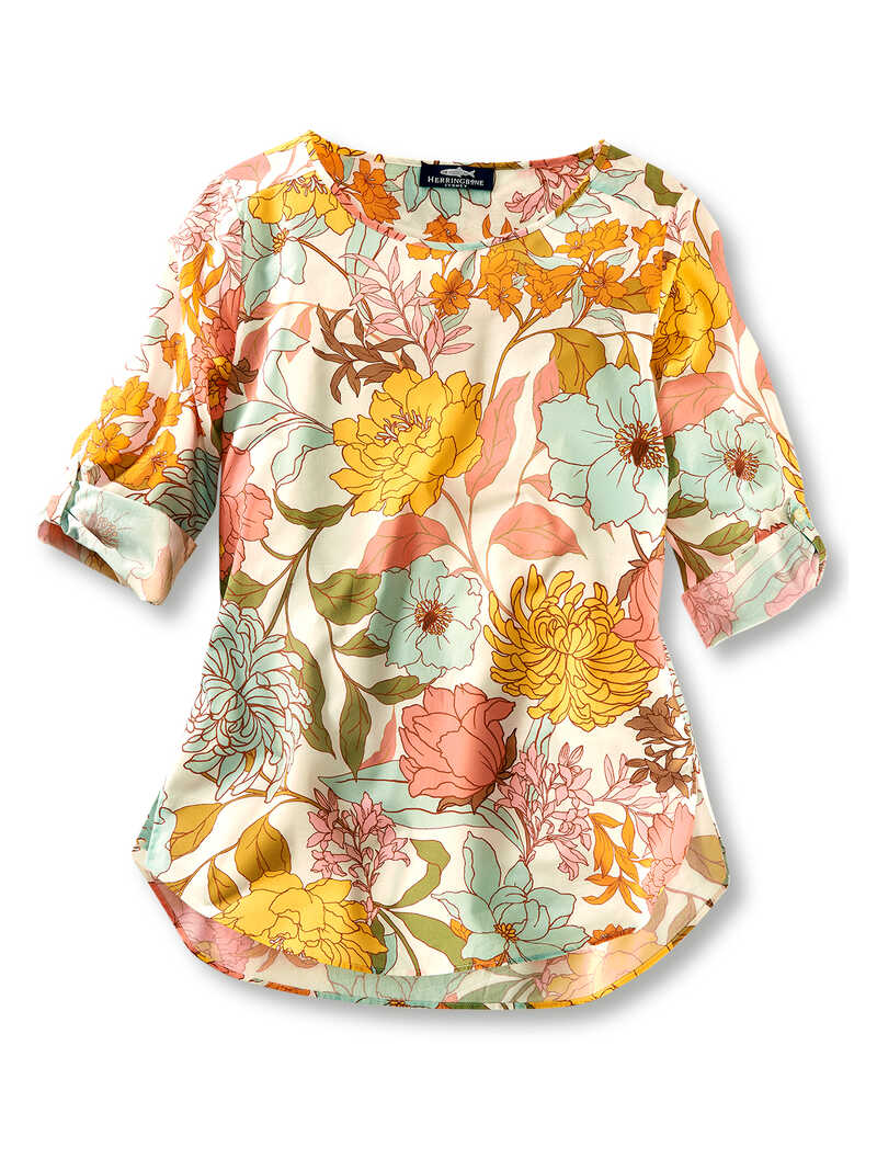 Shirtbluse mit Blumen-Print