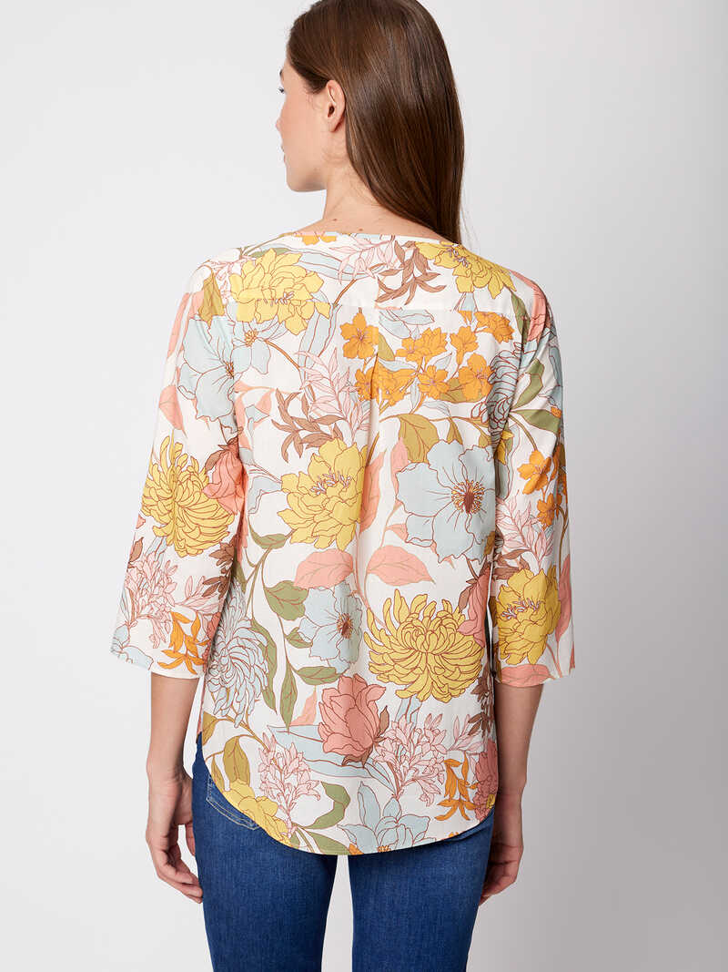 Shirtbluse mit Blumen-Print