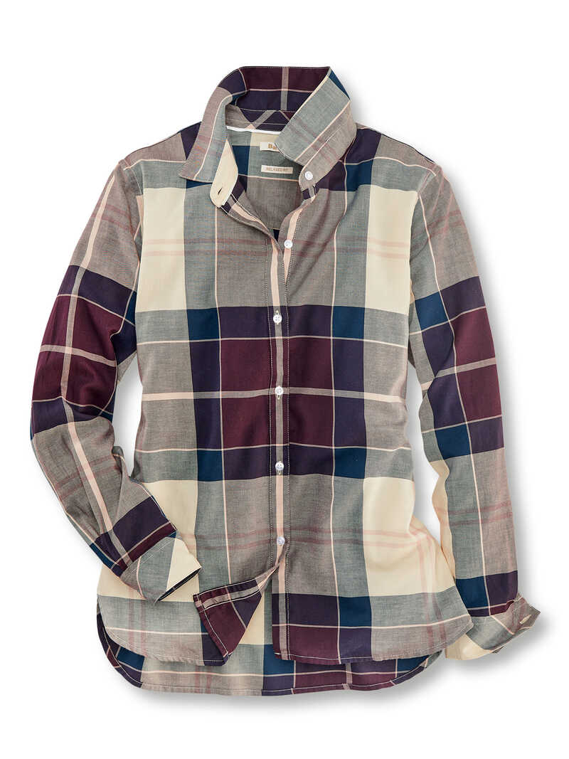 Damen-Country-Bluse im Barbour Tartan