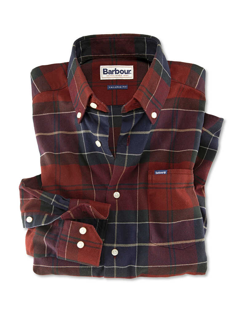 Herren-Flanellhemd im Red Check