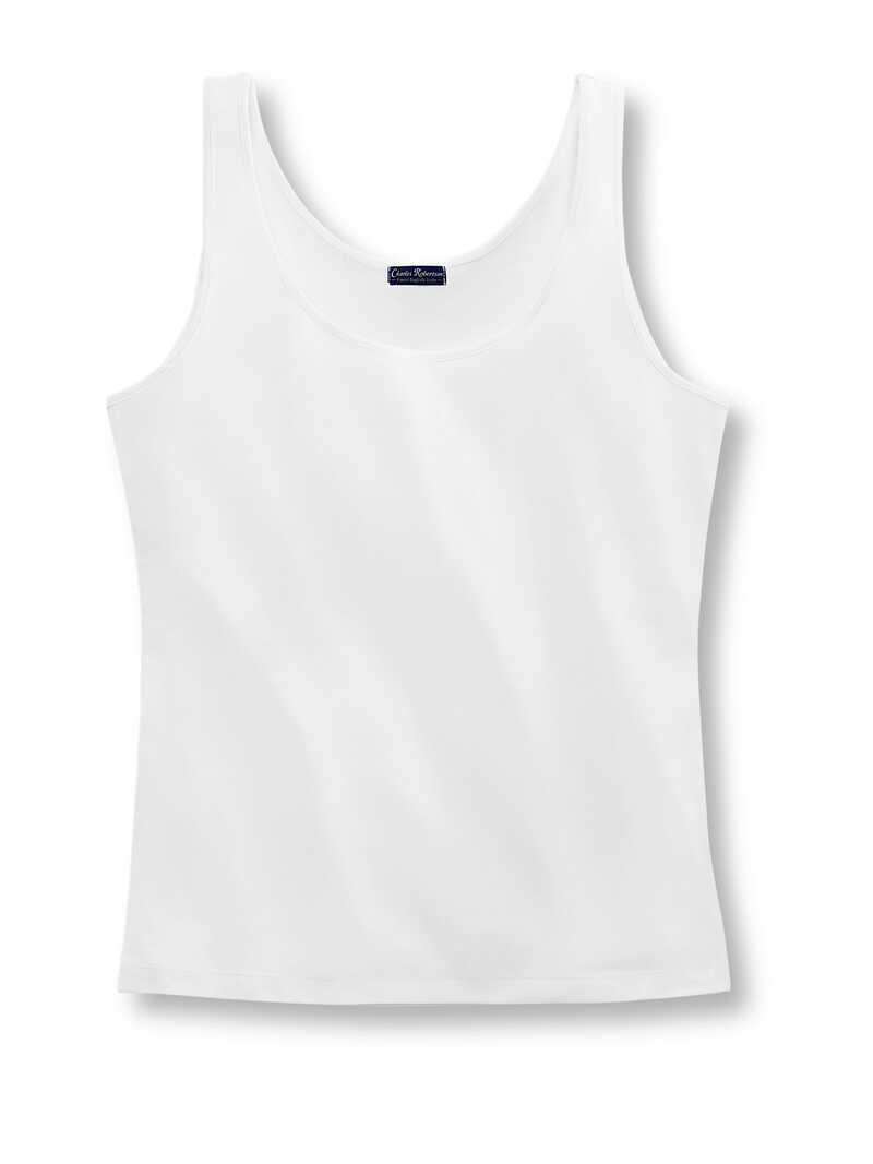 Weies Basic Jersey-Tanktop