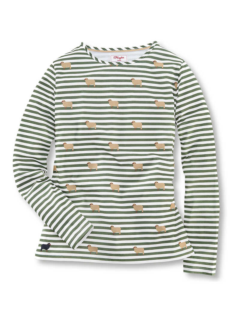 Damen-Ringelshirt Sheep
