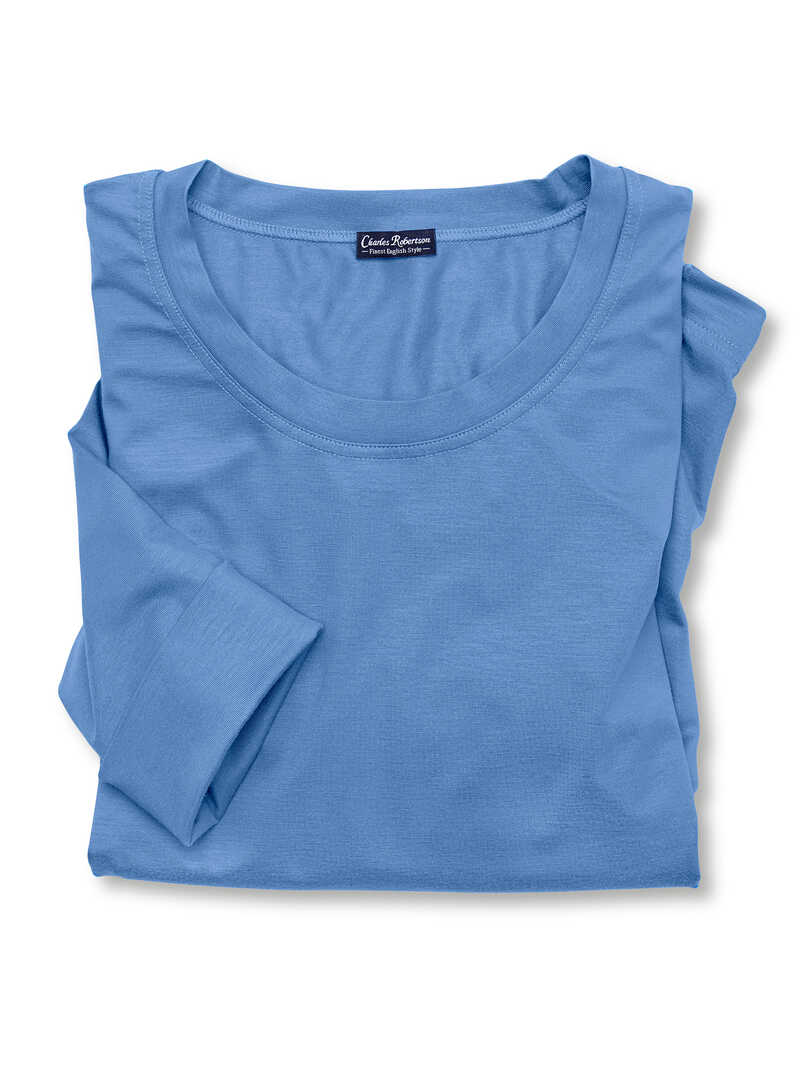 Basic-Damenshirt mit Rundhals