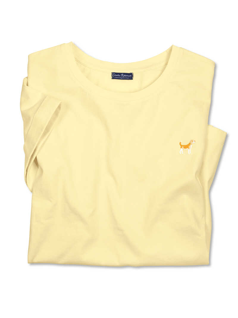 Jersey-Shirt Beagle in Gelb