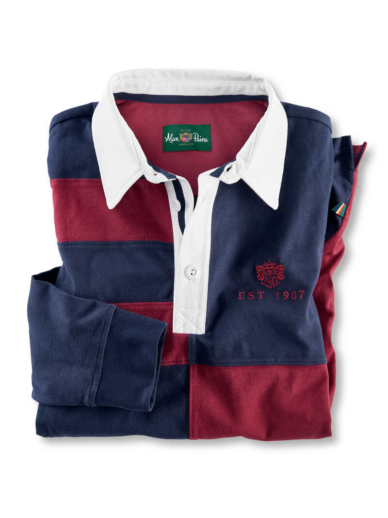 Rugbyshirt mit Wappenstickerei