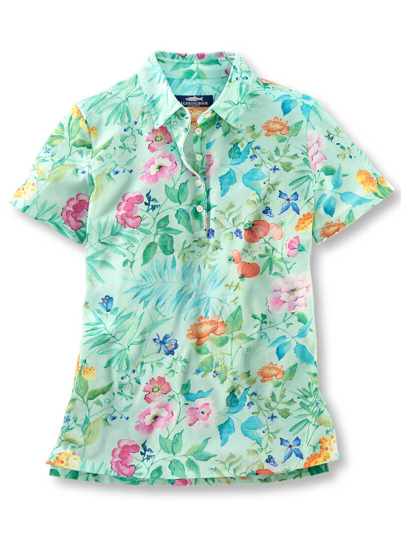 Produktbild zu Blumen-Poloshirt