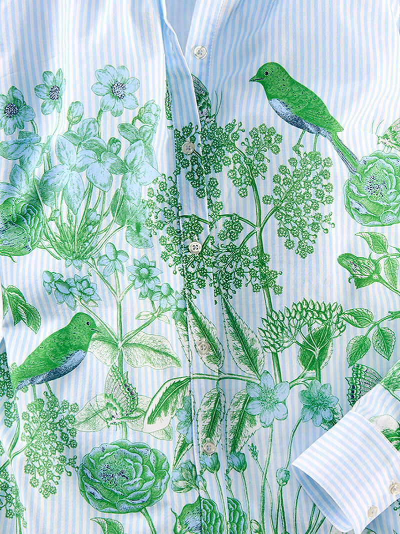 Alternatives Bild 2 zu Streifenbluse mit Blumen