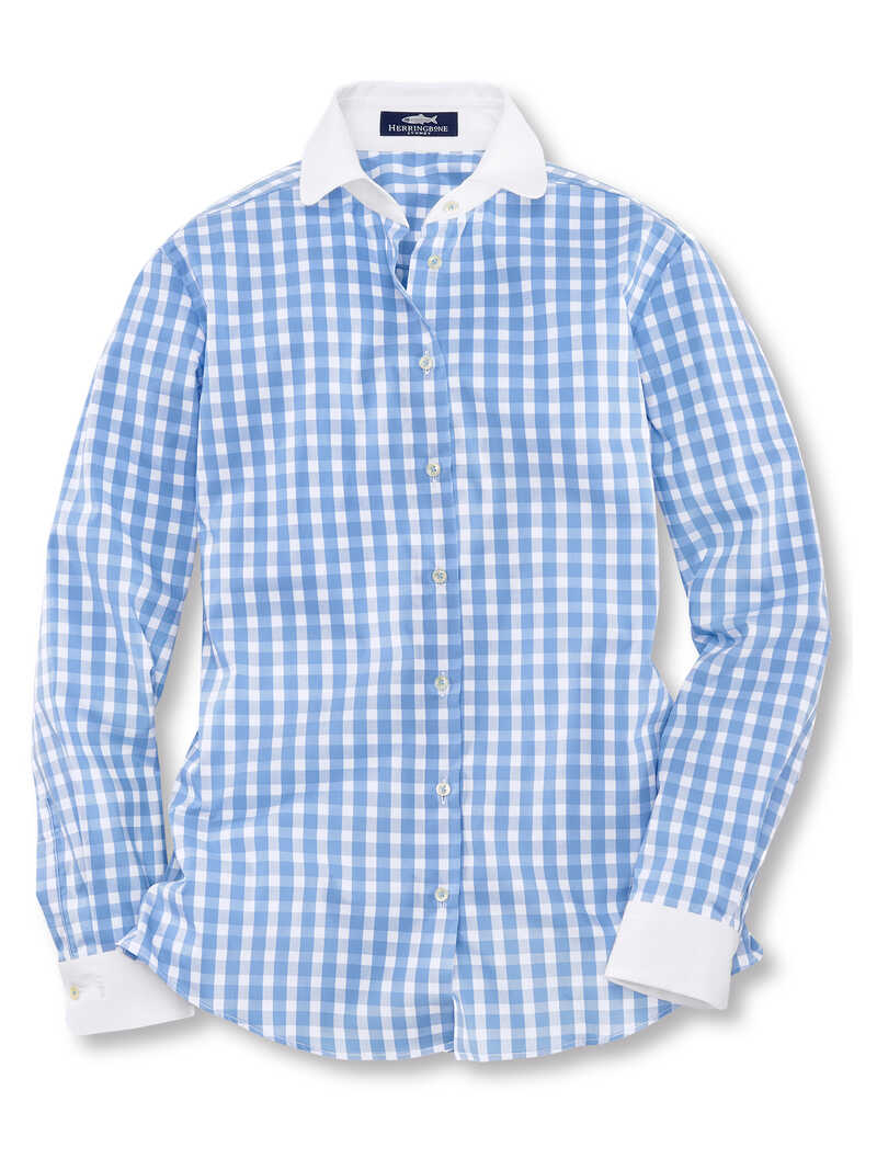 Alternatives Bild 1 zu Vichybluse mit Bubikragen