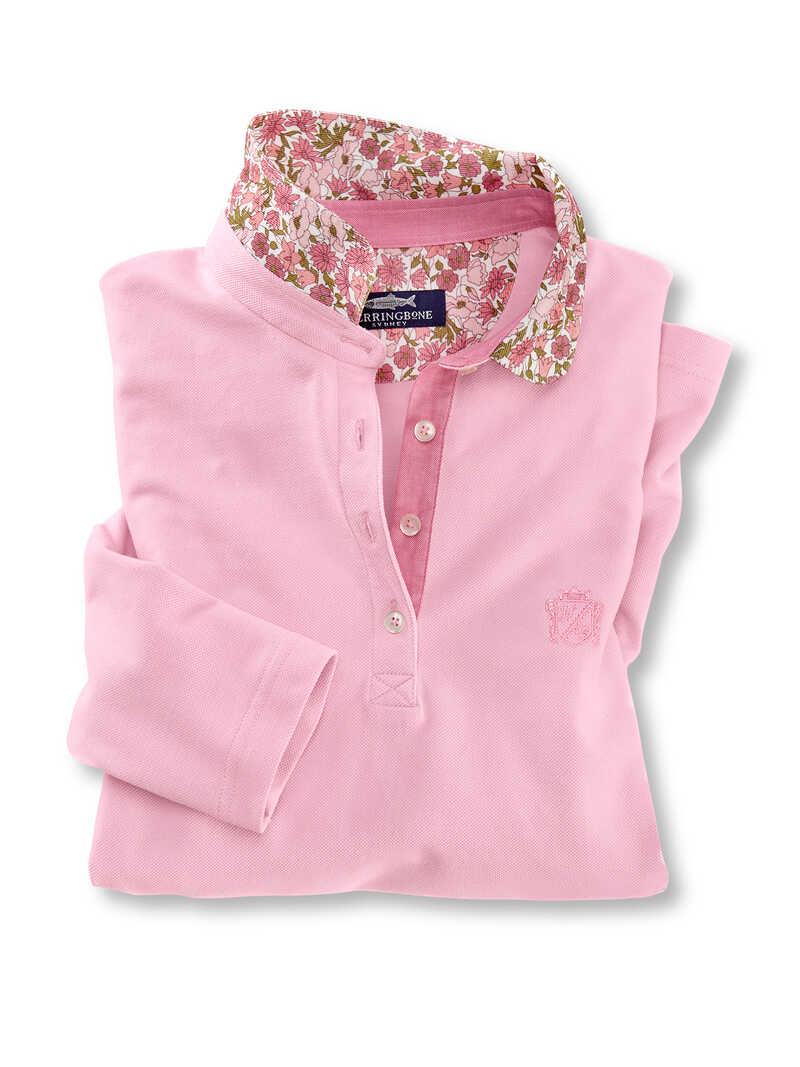 Produktbild zu Damen-Poloshirt mit Liberty-Cordkragen