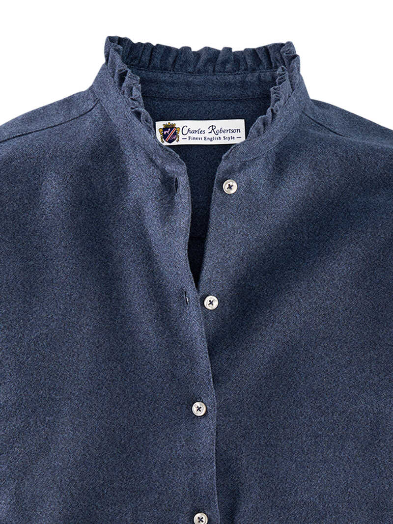 Alternatives Bild 2 zu Flanellbluse mit Rschenkragen