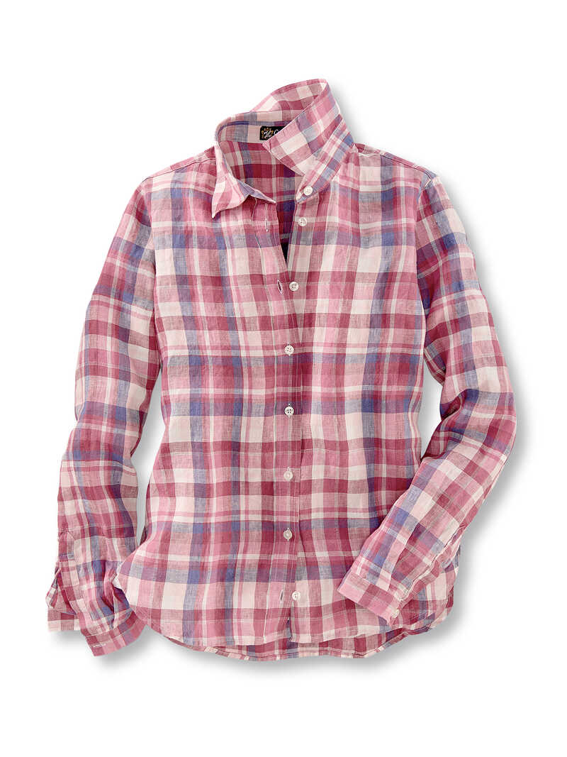 Alternatives Bild 2 zu Karierte Leinenbluse