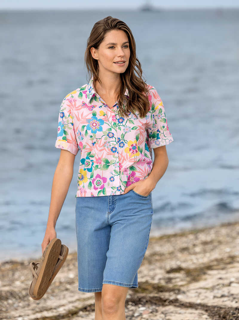 Alternatives Bild 1 zu Blumenbluse mit Liberty-Print