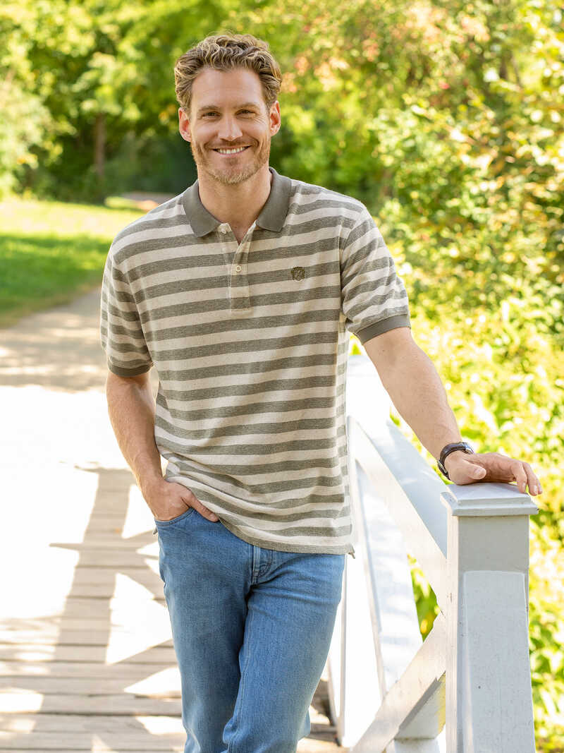 Alternatives Bild 1 zu Streifen-Poloshirt