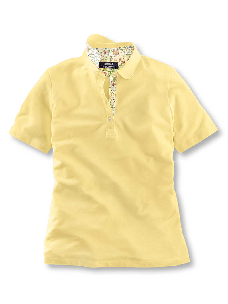 Alternatives Bild 1 zu Pique-Poloshirt mit Liberty-Kragen