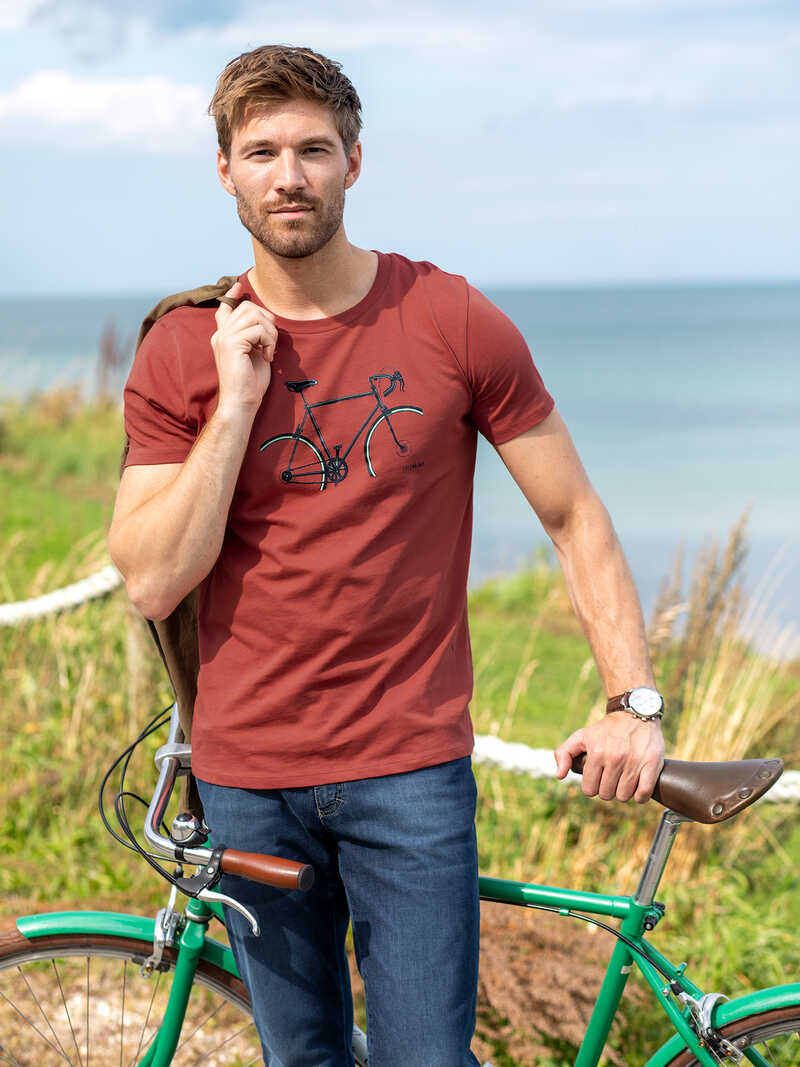 Alternatives Bild 2 zu Shirt Bike Sunset aus Bio-Baumwolle