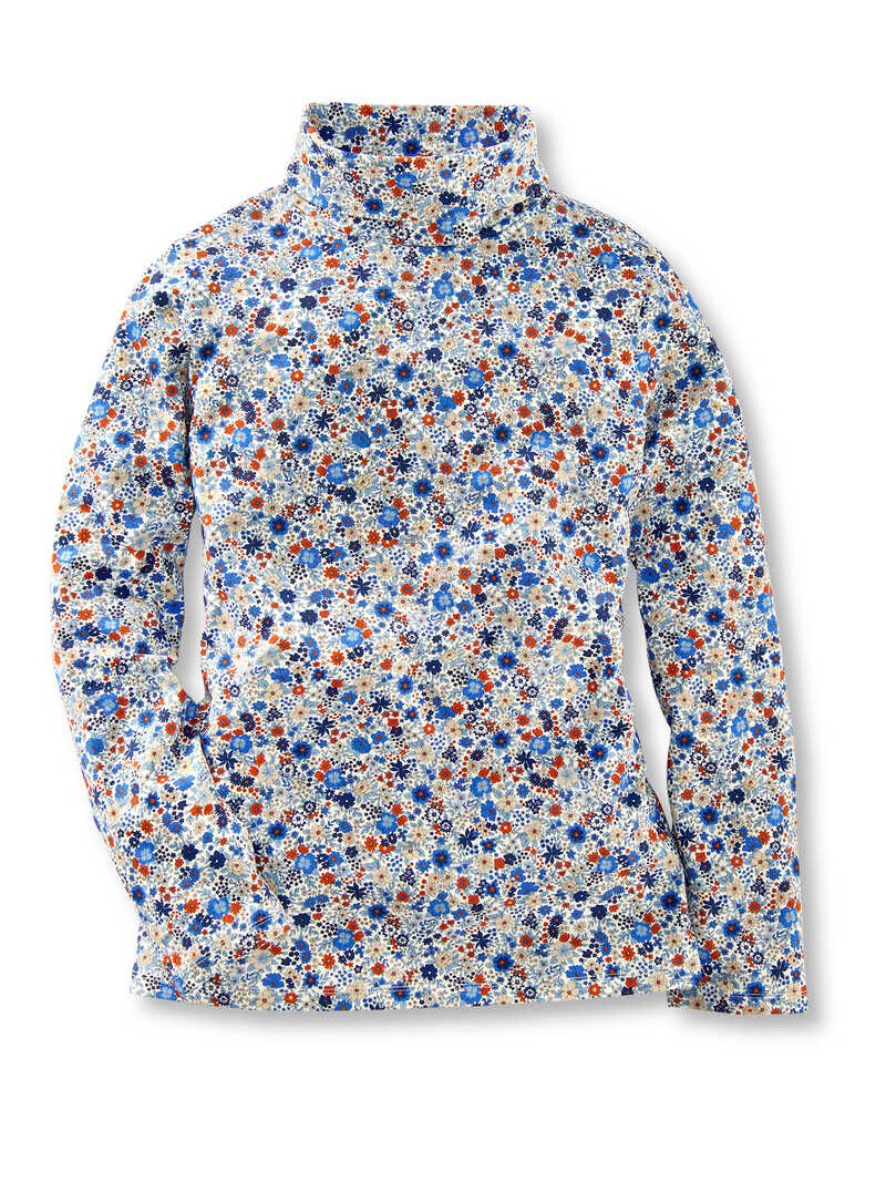Alternatives Bild 1 zu Jersey-Rollkragenshirt mit Blumen