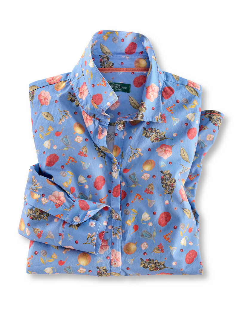 Produktbild zu Printbluse Berries & Flowers