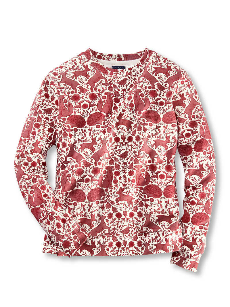 Sweatshirt für Damen mit Herbsttieren