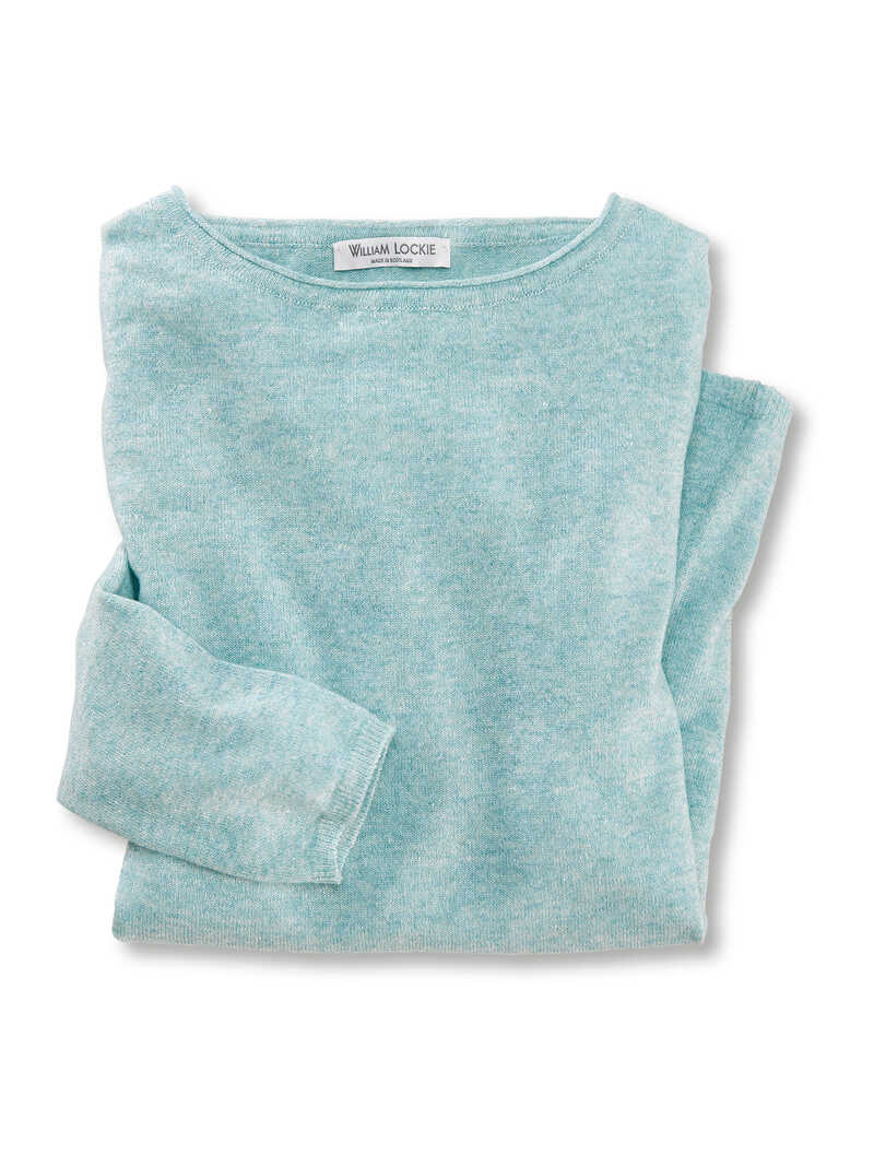 Schottischer Kaschmirpullover mit Leinen
