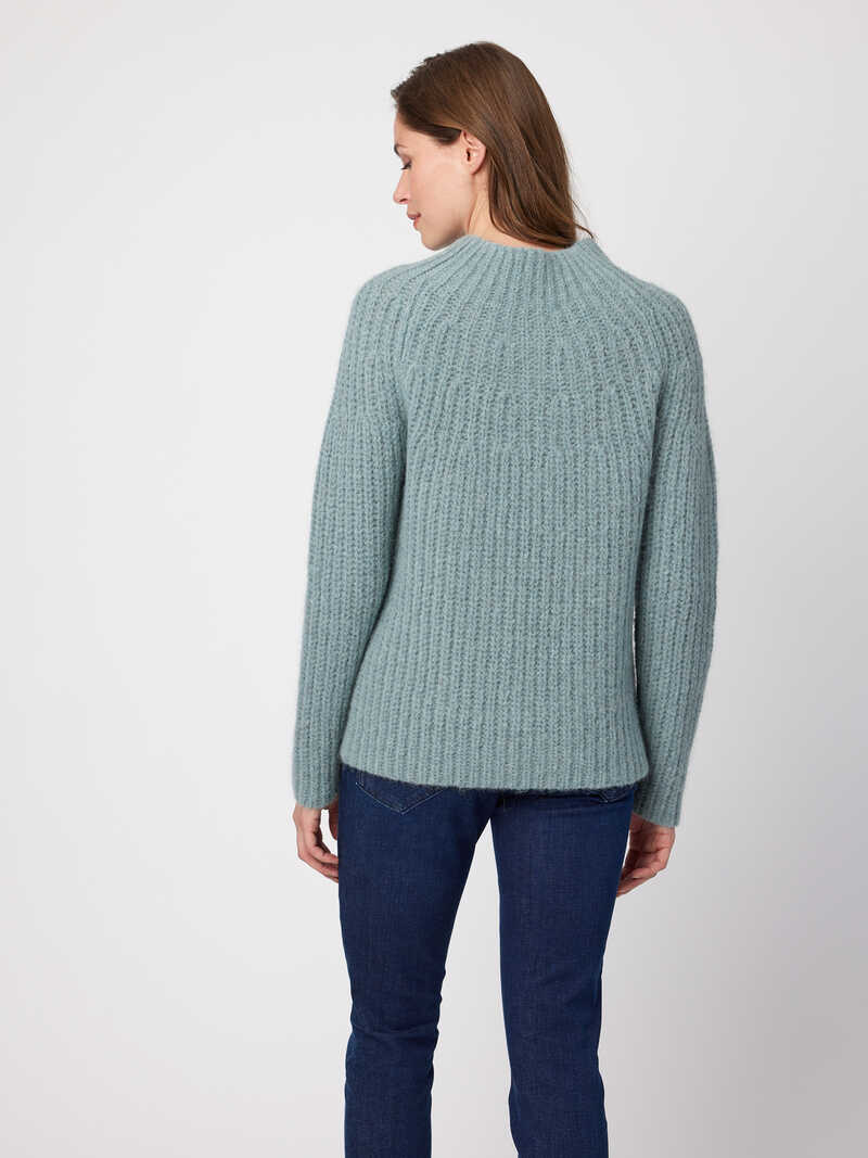 Damen-Strickpullover mit Stehkragen