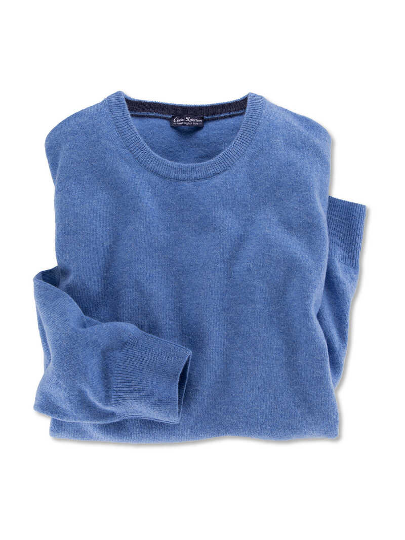 Herren-Lambswool-Pullover mit Rundhals