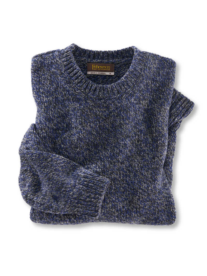 Irischer Grobstrick-Pullover mit Rundhals