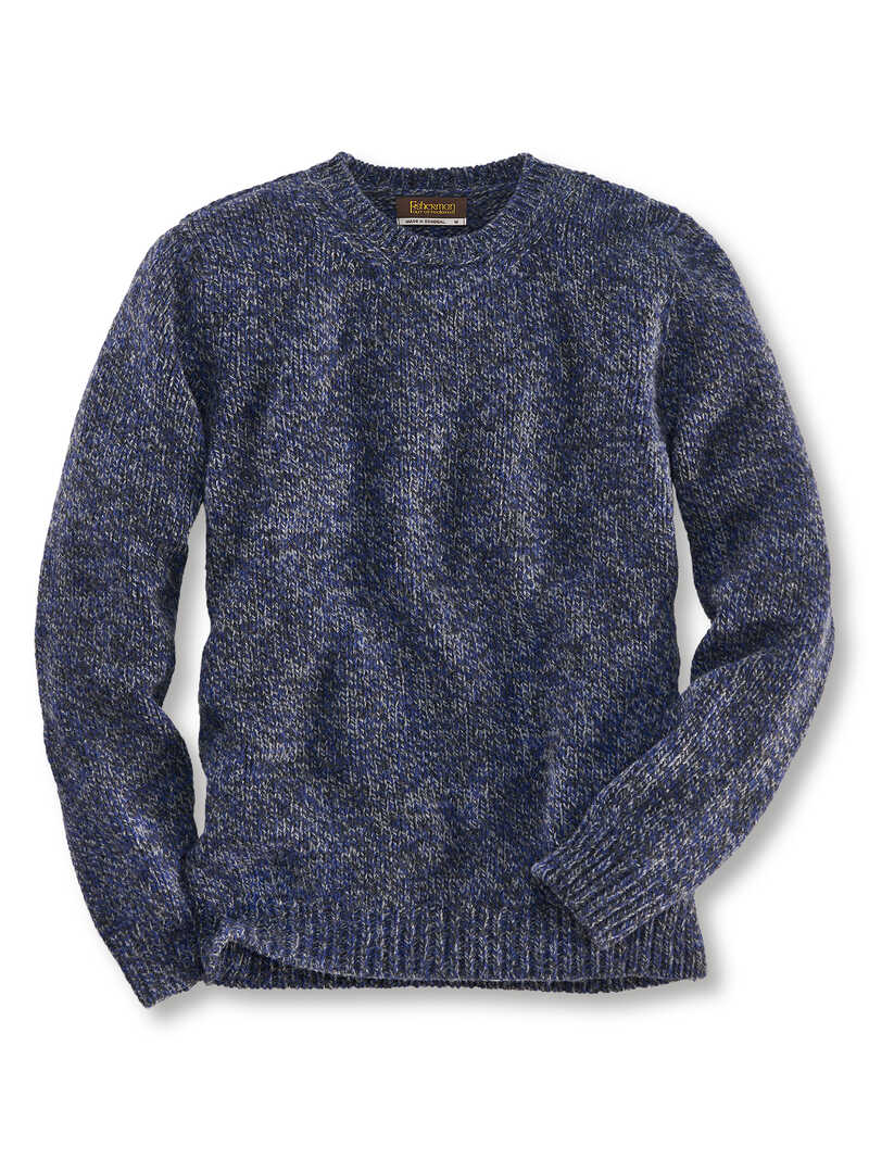 Irischer Grobstrick-Pullover mit Rundhals
