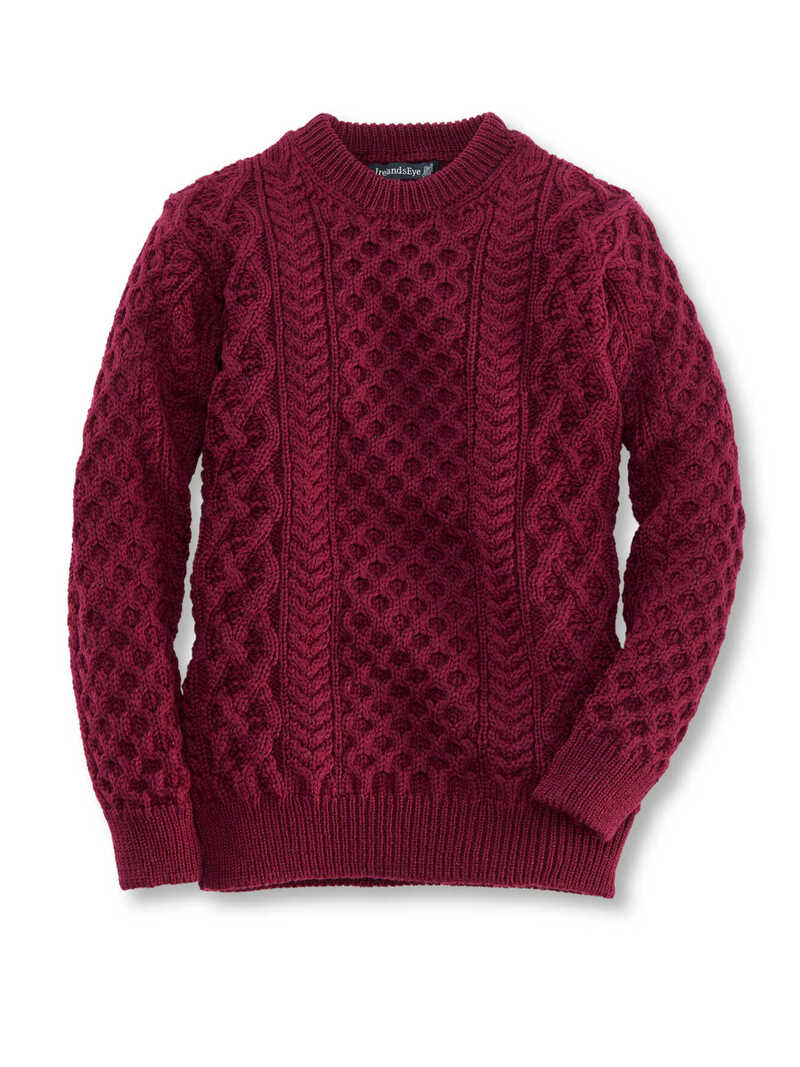 Aran-Pullover aus Meirnowolle