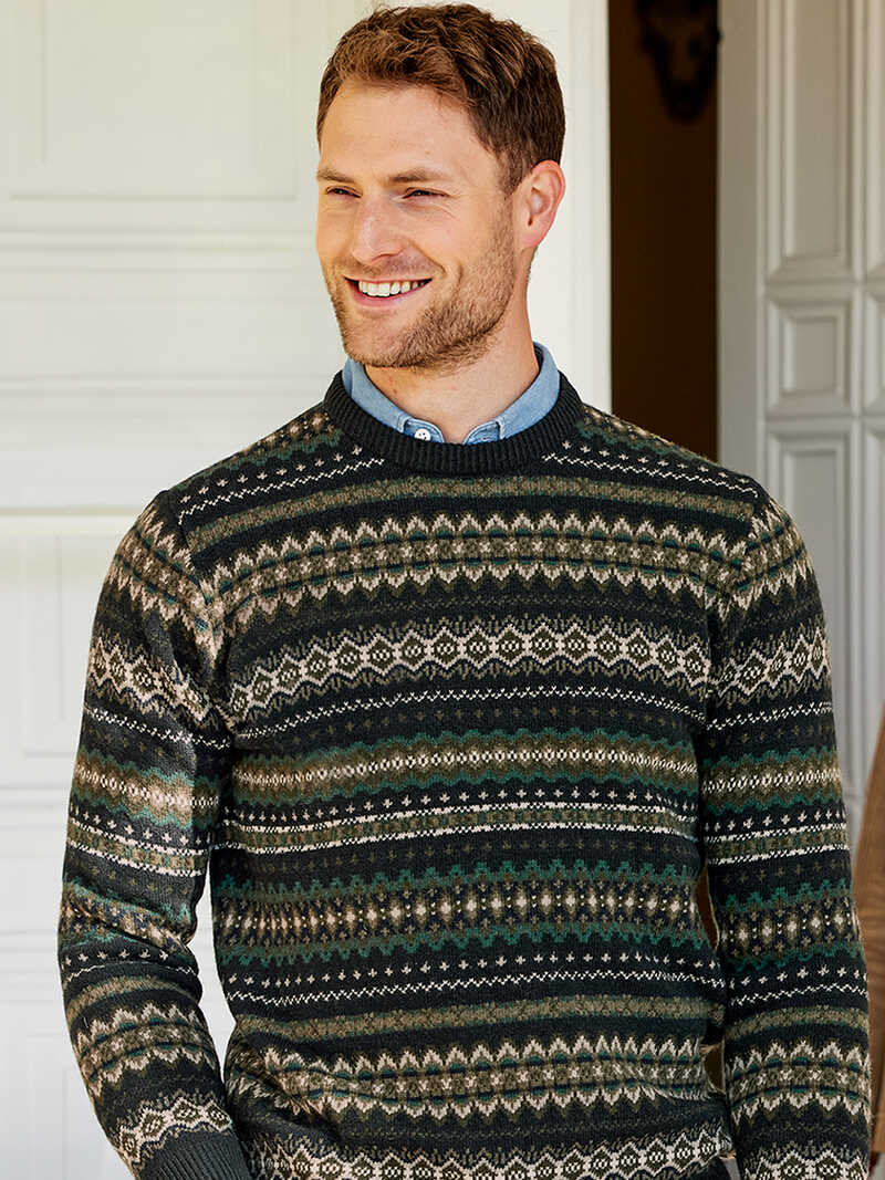 Fair-Isle-Winterpullover fr Herren