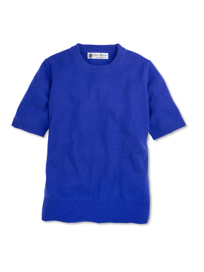 Kachmir-Twinset in Blau