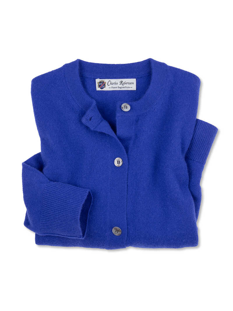 Kachmir-Twinset in Blau