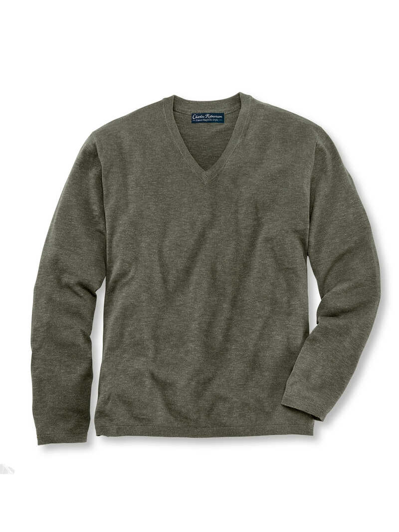 Sommerpullover mit V-Neck