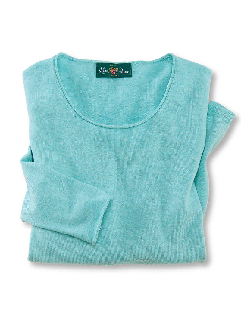 Blauer Sommerpullover