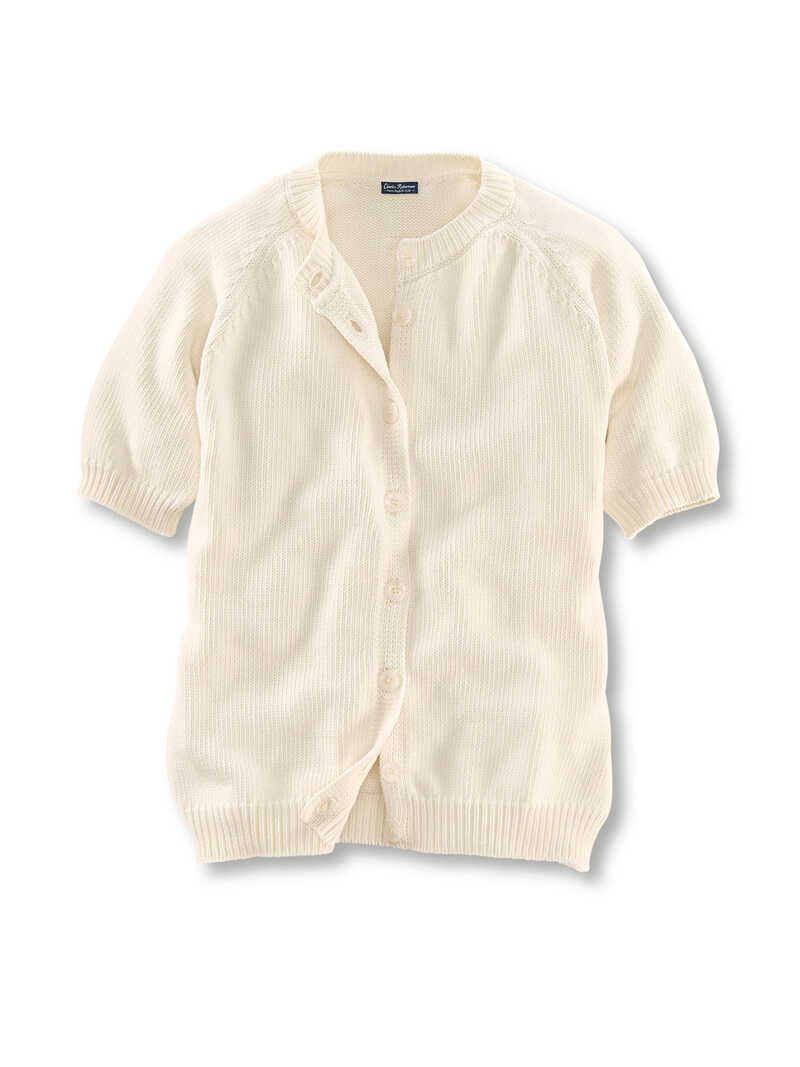 Kurzarm-Cardigan mit Rundhals