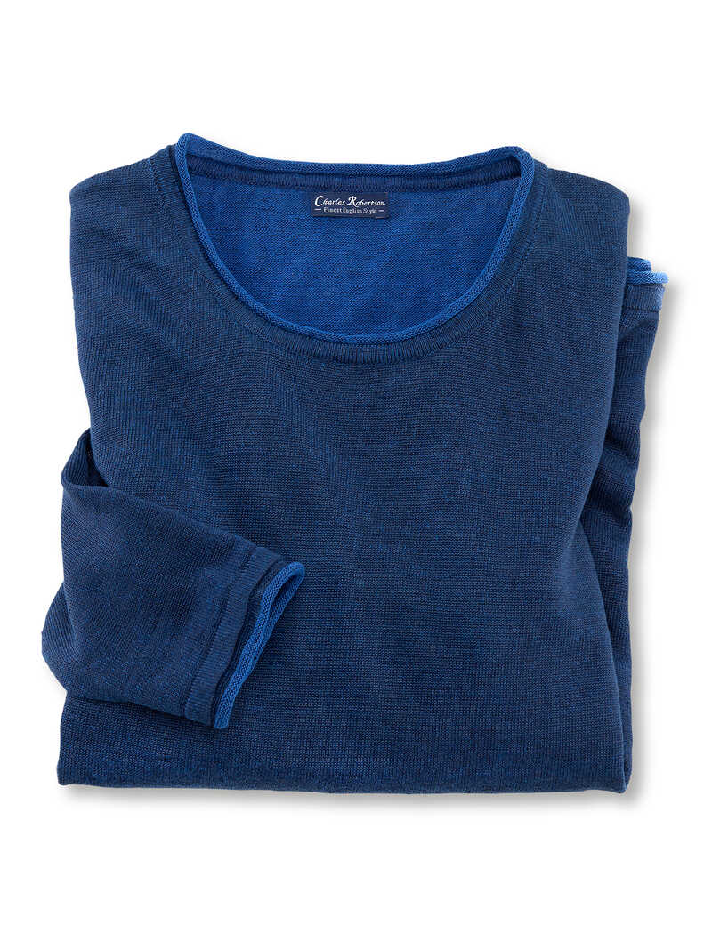 Sommerpullover Leinen-Baumwoll-Mix