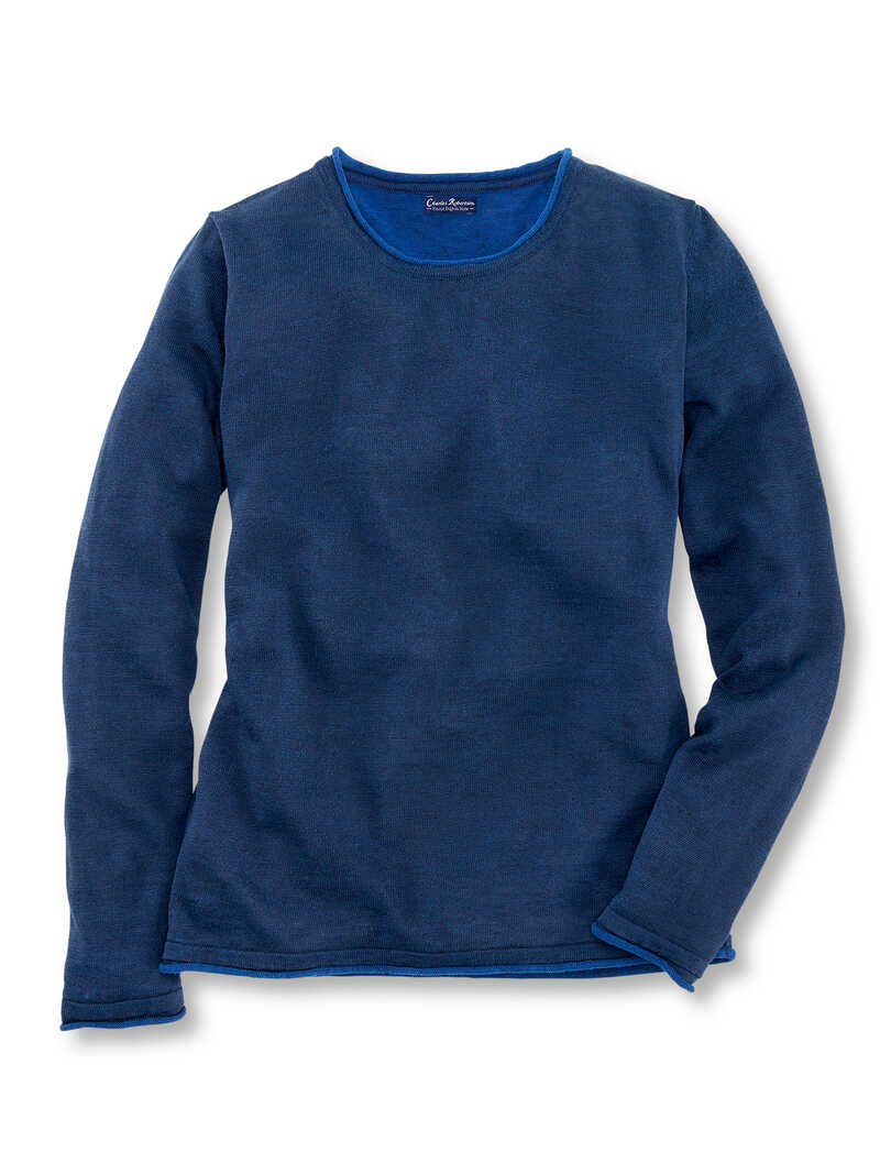 Sommerpullover Leinen-Baumwoll-Mix
