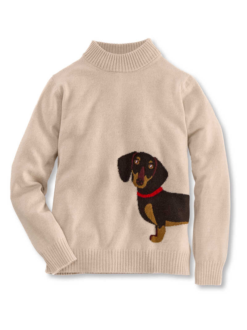 Produktbild zu Merino-Pullover Dackel