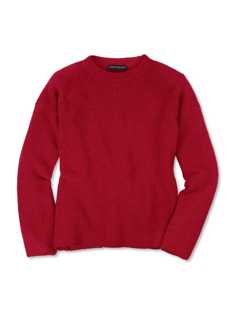 Alternatives Bild 1 zu Roter Alpaka-Pullover