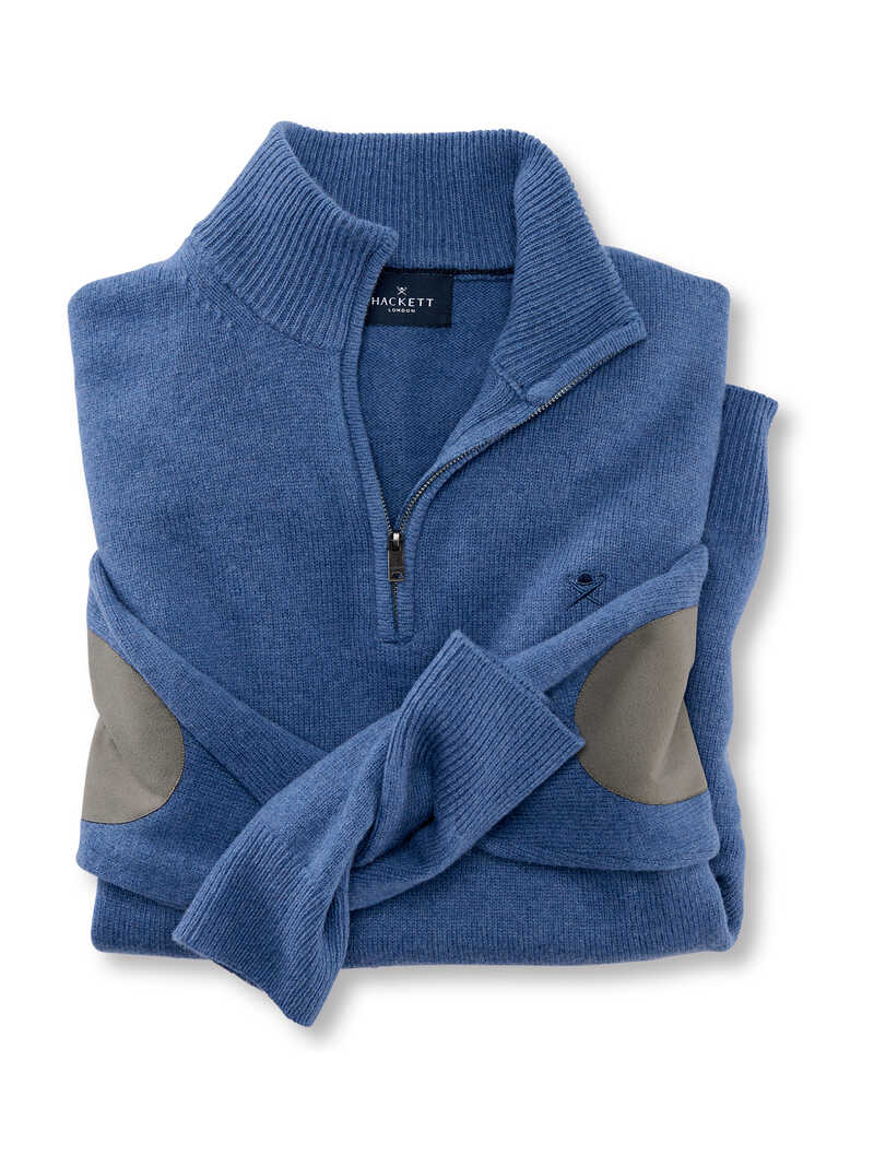 Produktbild zu Lambswool-Troyer mit rmelpatches