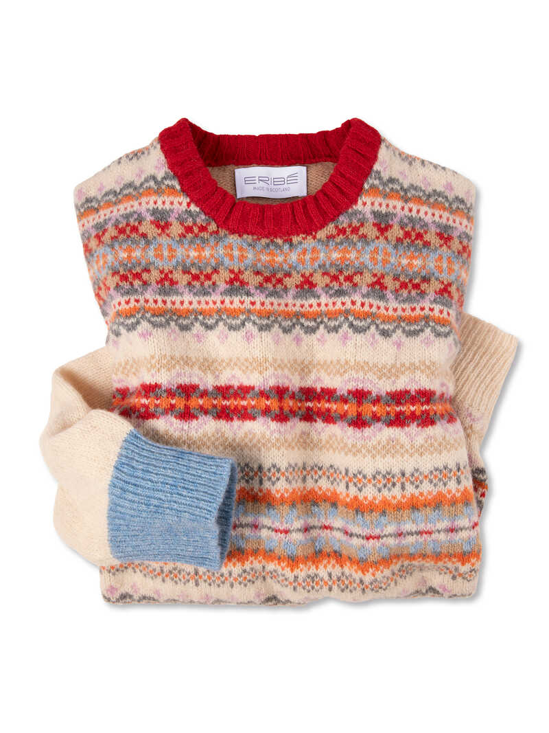 Alternatives Bild 1 zu Fair-Isle-Pullover mit Colourblocking