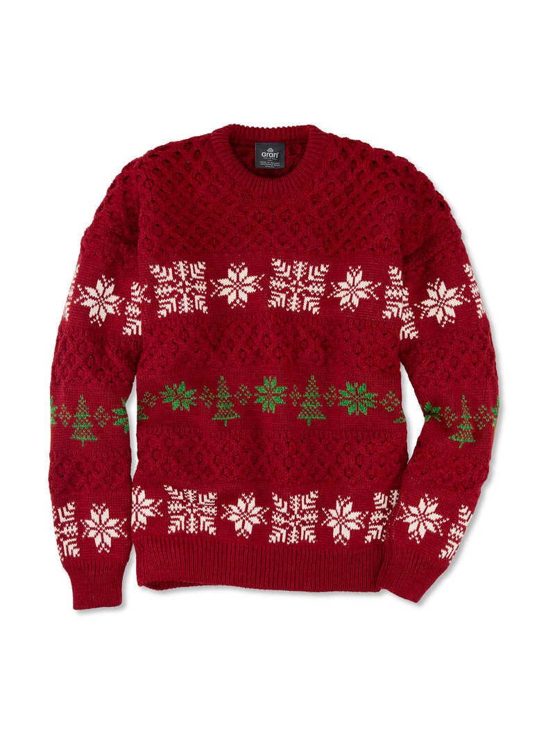Alternatives Bild 2 zu Weihnachtspullover Aranstrick mit Tannenb�umen