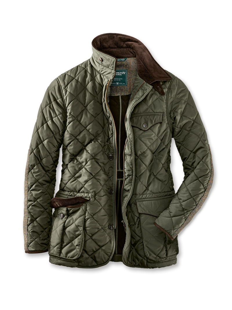 Steppjacke mit Harris Tweed fr Herren