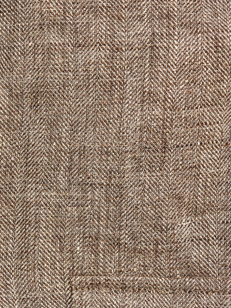 Herren-Leinenjacke aus Fischgrat-Gewebe